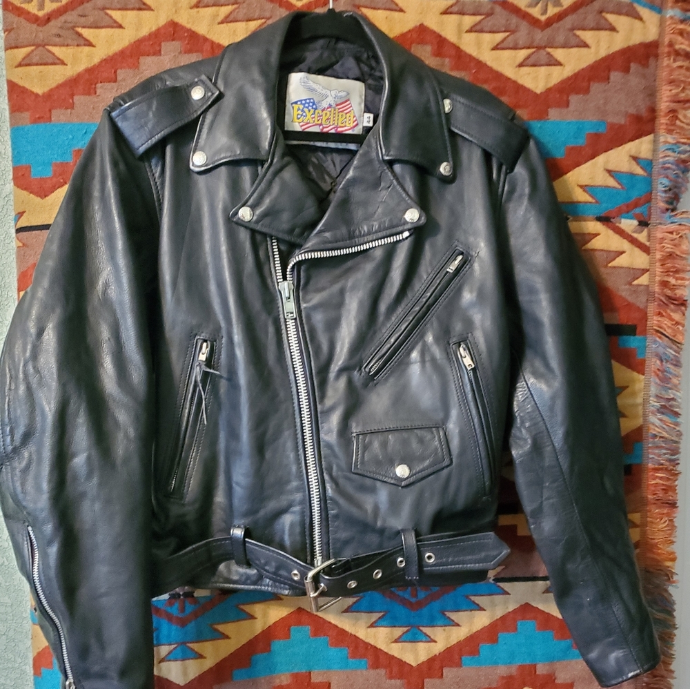 Biker Black Old School Riding Jacket